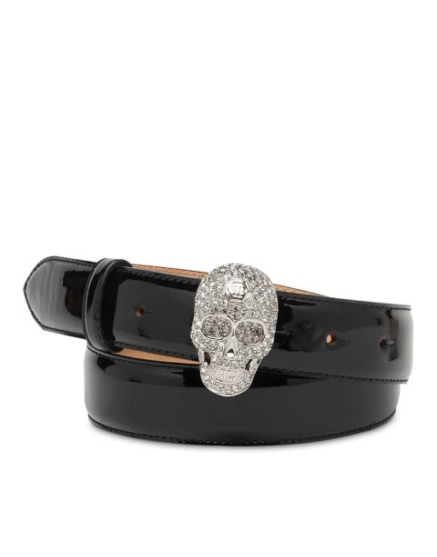 Leather Belt Crystal Skull 7670505406524