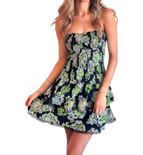 Lennyn Smocked Dress In Multi-Colored 7827079495740