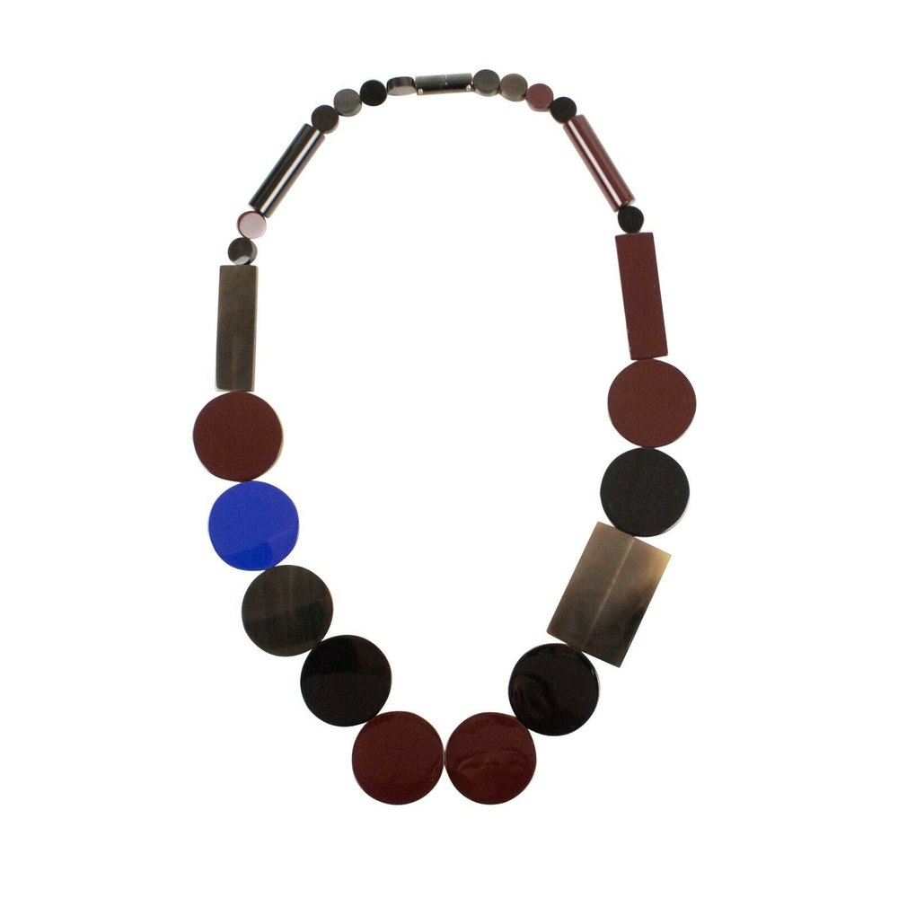 Multi-Color ‘Corne De Buffle Laquee’ Necklace