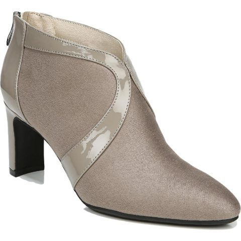 Glamour Faux Suede Pointed Toe Ankle Boots