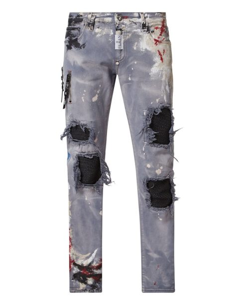 Denim Trousers Rock Star fit Painted 7670507896892