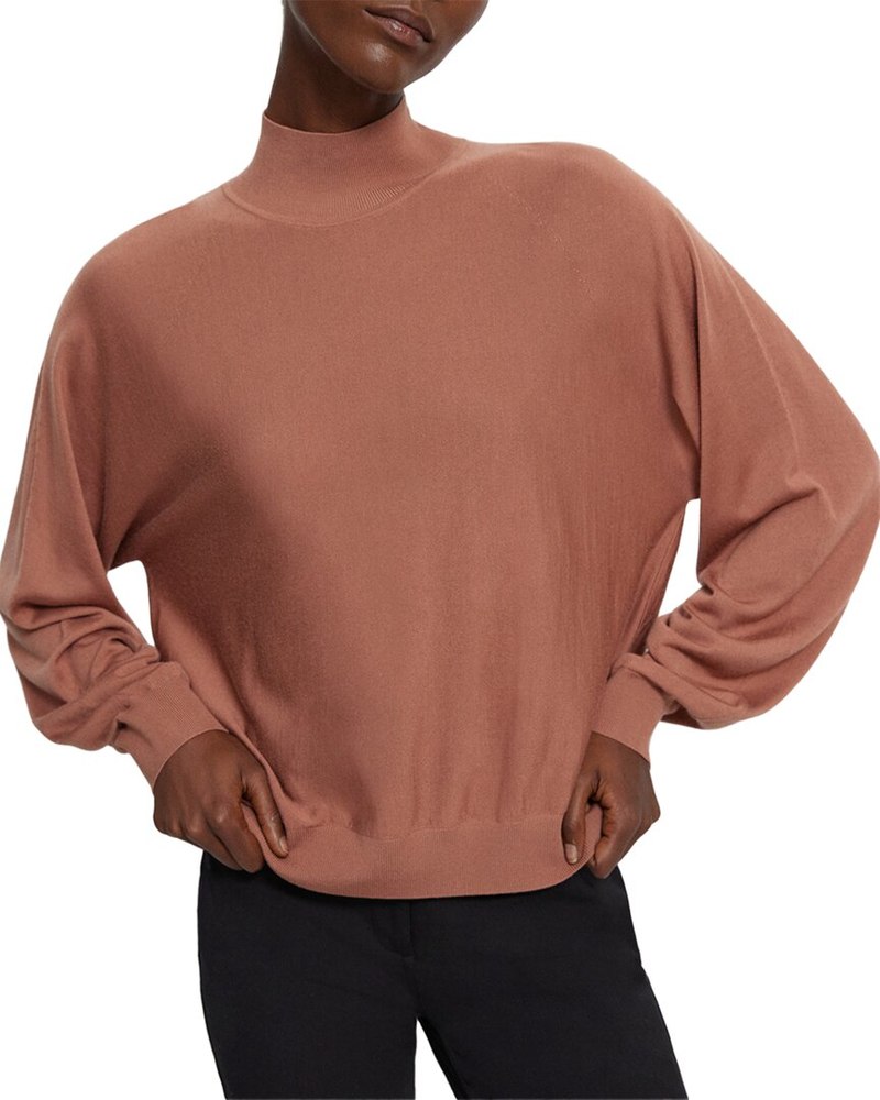 Theory Blouson Wool-Blend Turtleneck Sweater 7827088343100