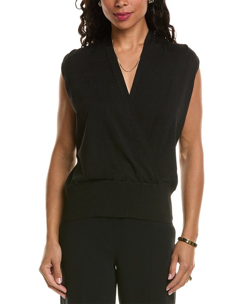 Elie Tahari Faux Wrap Sweater 7827090112572