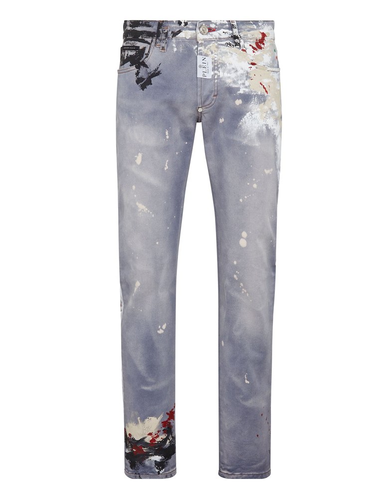 Denim Trousers Super Straight Cut Painted 7670509994044