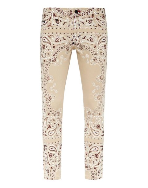 Denim Trousers Skinny Fit Paisley Bandana 7670510616636