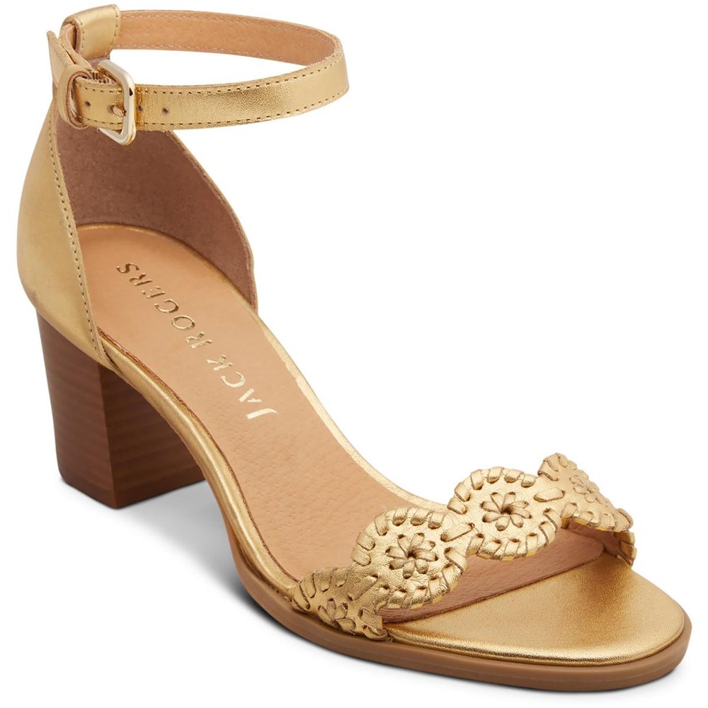 Lauren Leather Ankle Strap Heels