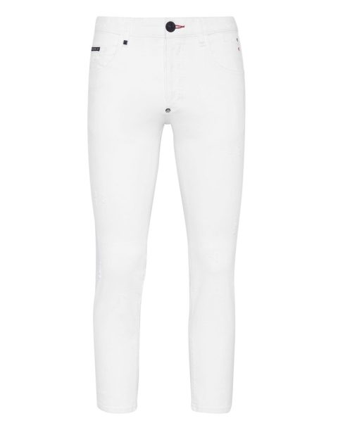 Denim Trousers Skinny Destroyed Iconic Plein 7670511796284