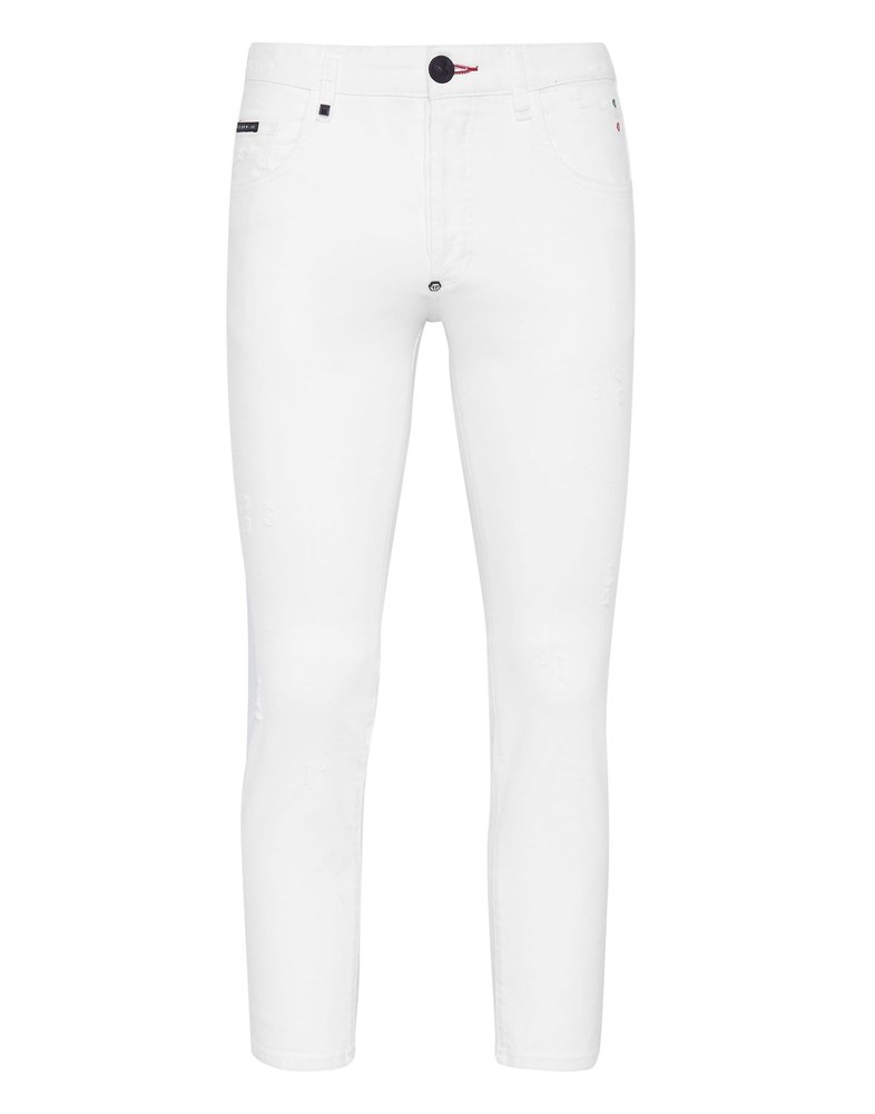 Denim Trousers Skinny Destroyed Iconic Plein 7670511796284