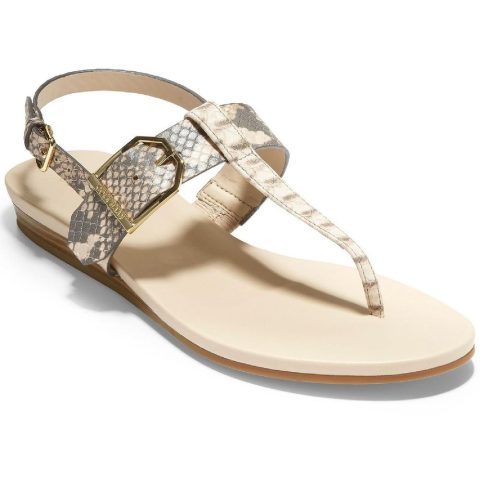 Francine Leather Slingback Flat Sandals