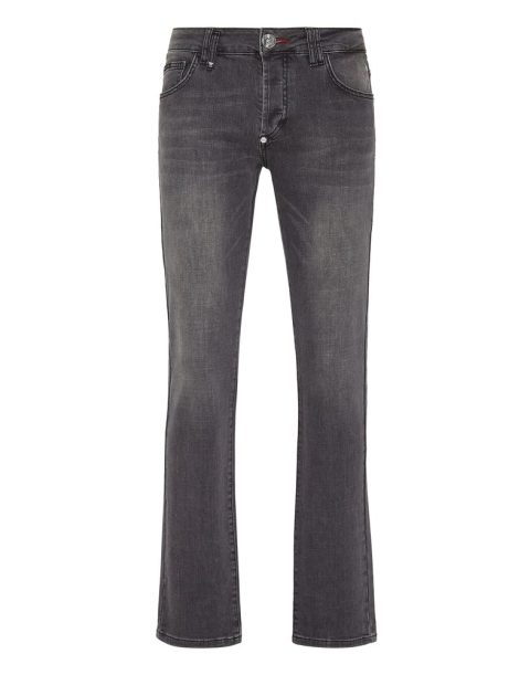Denim Trousers Straight Cut Supreme Iconic Plein Basic 7670510649404