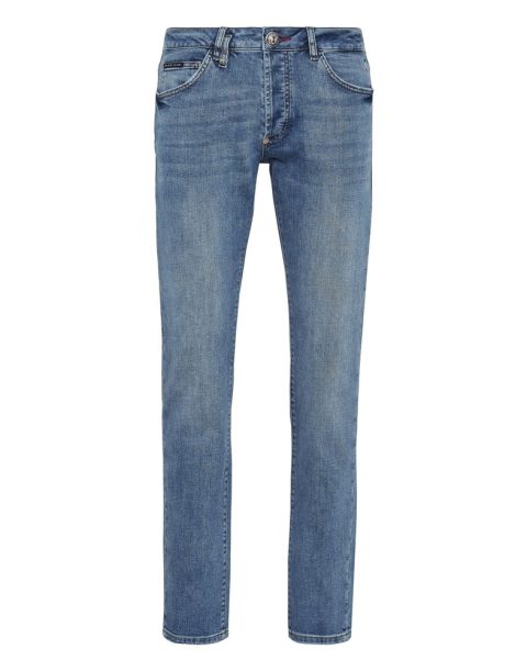 Denim Trousers Super Straight Cut Iconic Plein 7670512386108