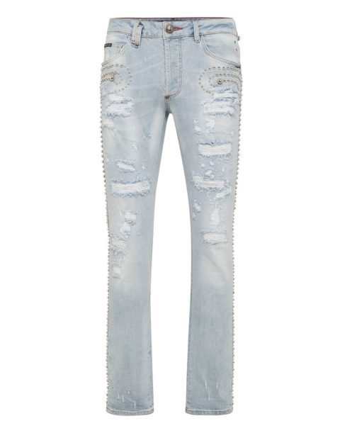 Denim Trousers Super Straight Cut Fit Studs 7670513827900