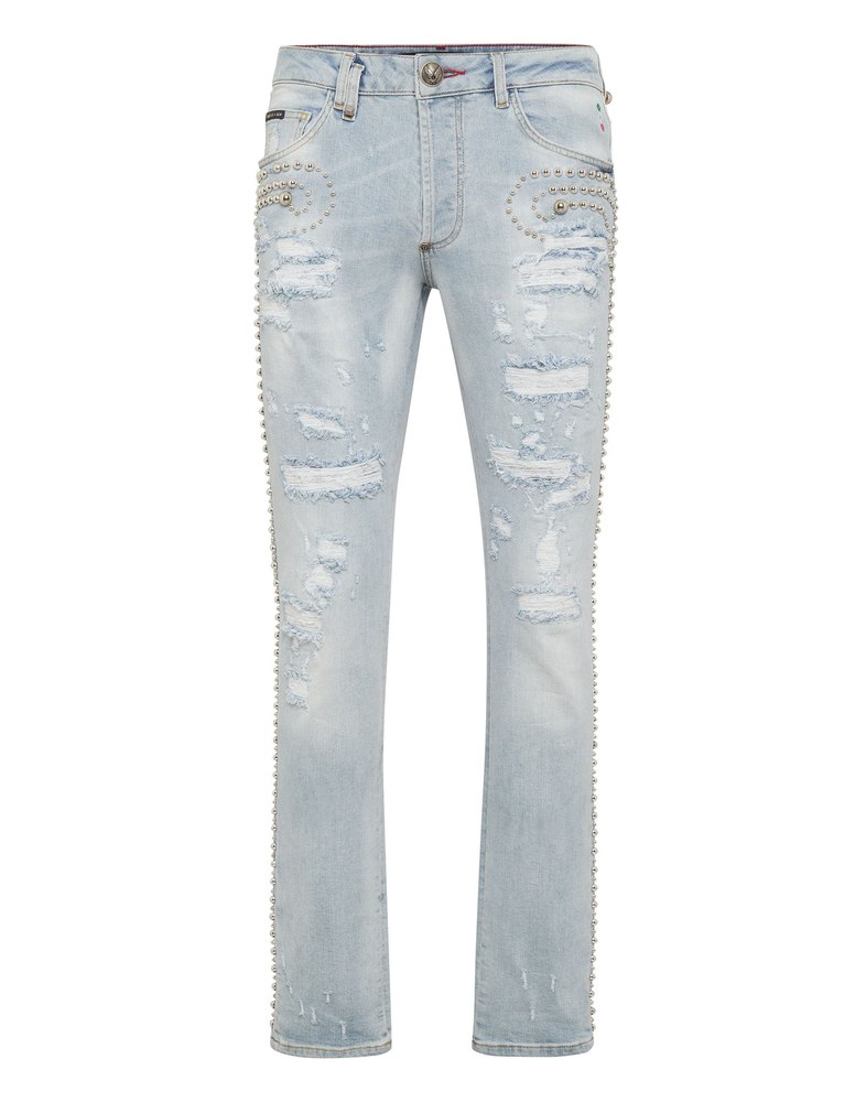 Denim Trousers Super Straight Cut Fit Studs 7670513827900