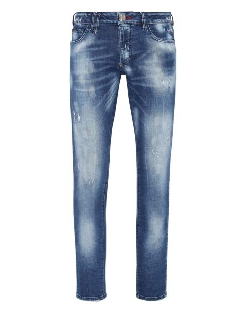 Denim Trousers Super Straight Cut Destroyed 7670513205308