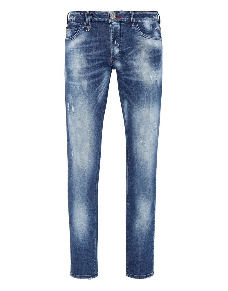 Denim Trousers Super Straight Cut Destroyed 7670513205308