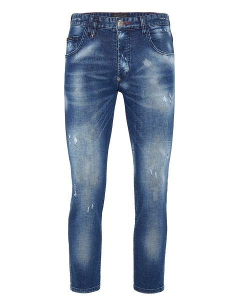 Denim Trousers Skinny Destroyed Iconic Plein 7670513336380