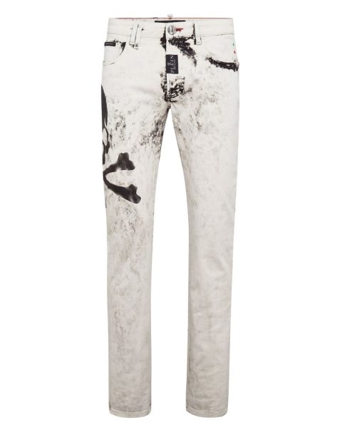 Denim Trousers Super Straight Cut Skull 7670513107004