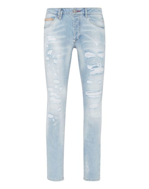 Denim Trousers Super Straight Cut Studs 7670514745404