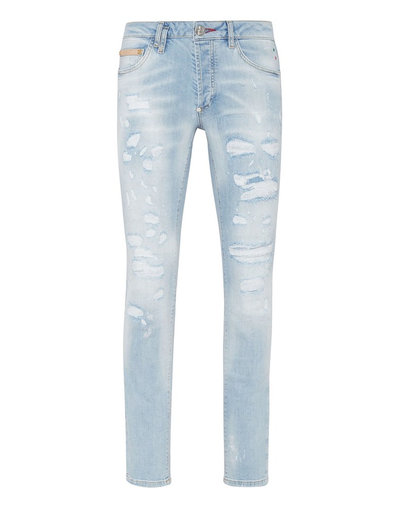 Denim Trousers Super Straight Cut Studs 7670514745404