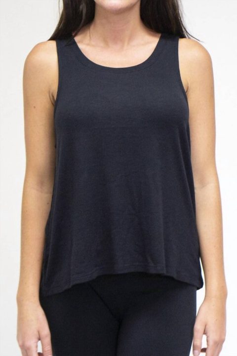 Mini Ribbed Tank Top In Black 7764936097852