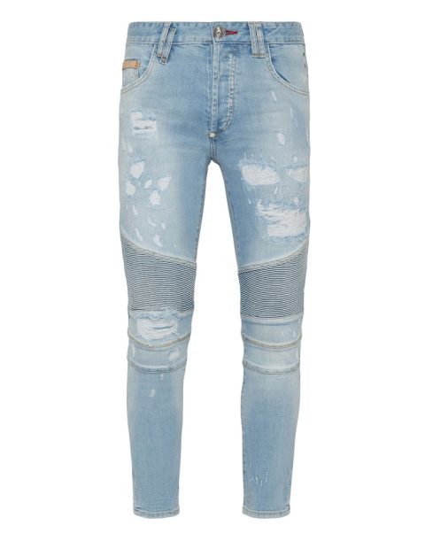 Denim Trousers Skinny Biker Fit Studs 7670516056124