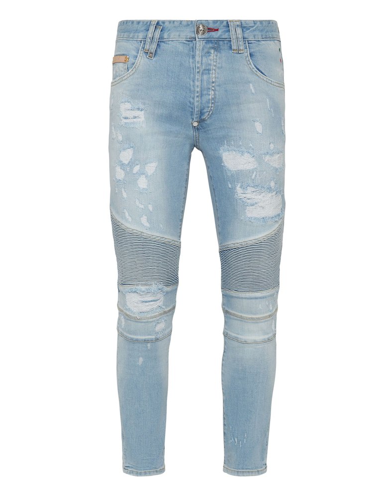 Denim Trousers Skinny Biker Fit Studs 7670516056124