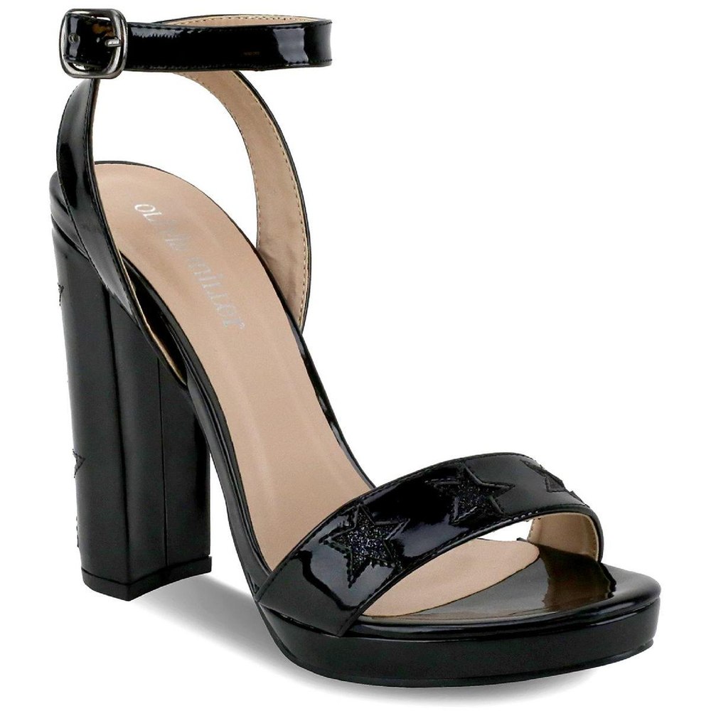 Manhasset Patent Open Toe Dress Sandals