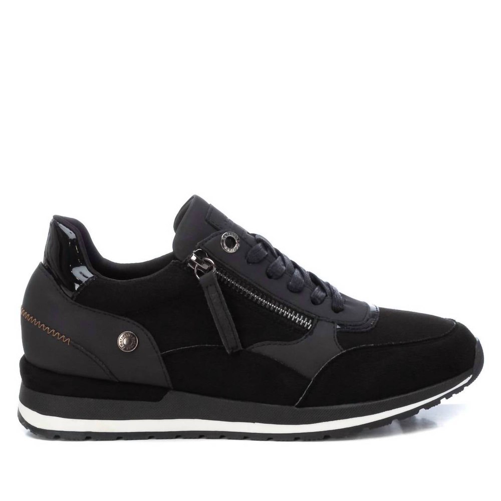 Women’s Side Zipper Sneakers In Black 7764948516924