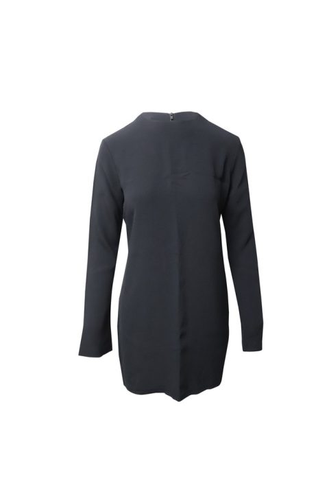 Helmut Lang Long Sleeve Mini Dress in Black Viscose