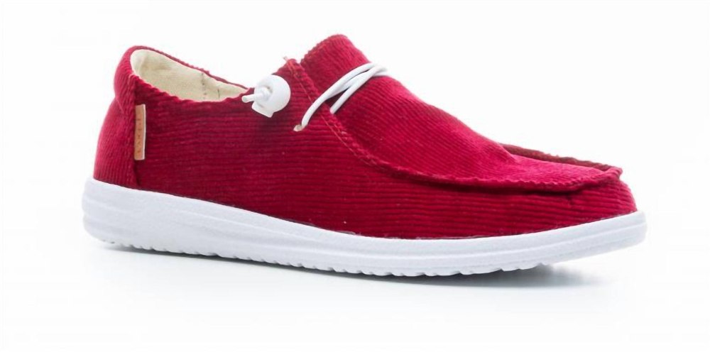 Women’s Corduroy Kayak Shoes – Medium In Red 7764953694268