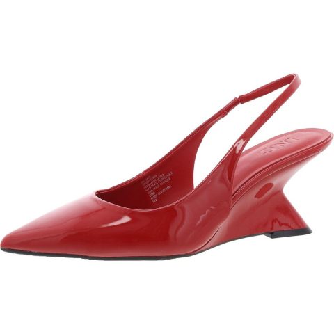 Sairi Patent Pointed Toe Slingback Heels