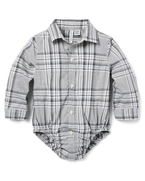 Janie and Jack Tartan Poplin Bodysuit 7773770383420