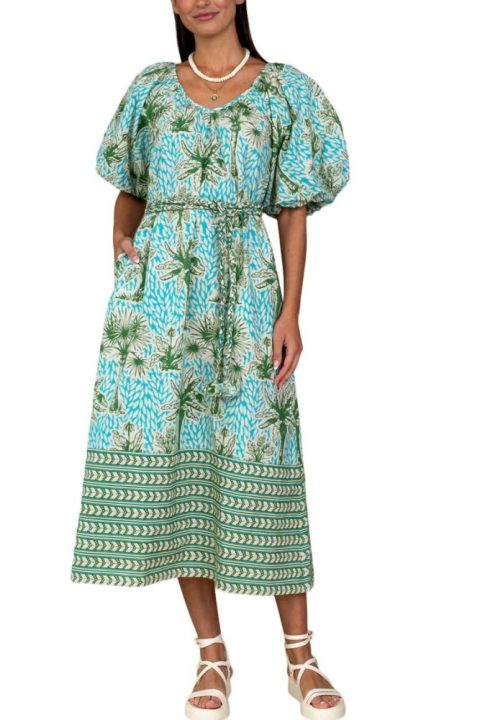Penny Dress In Island Palm 7764966244412