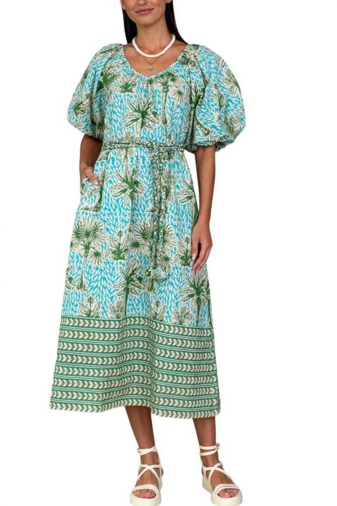 Penny Dress In Island Palm 7764966244412
