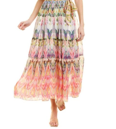 Sleeveless Multi Print Maxi Dress In Lilac Coral 7764963295292