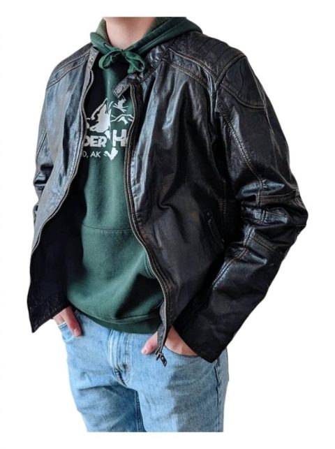 Men’s Brent Leather Jacket In Black 7764962771004