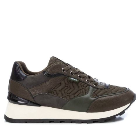 Women’s Padded Textile Sneakers In Khaki 7764975616060