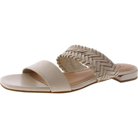Nalane Faux Leather Block Heel Slide Sandals