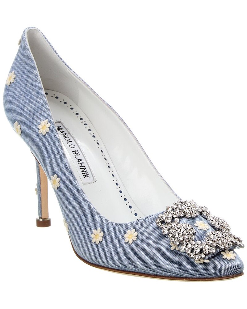 Manolo Blahnik Hangisi 90 Chambray Pump 7764984660028