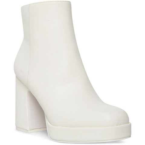 Activatte Faux Leather Platforms Ankle Boots