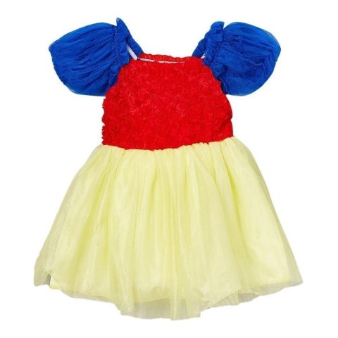 Girls Blue Red Yellow Blue Puffy Sleeve Princess Halloween Dress 12M-7