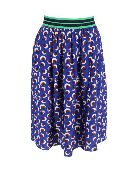 Stella McCartney Printed Skirt in Blue Silk