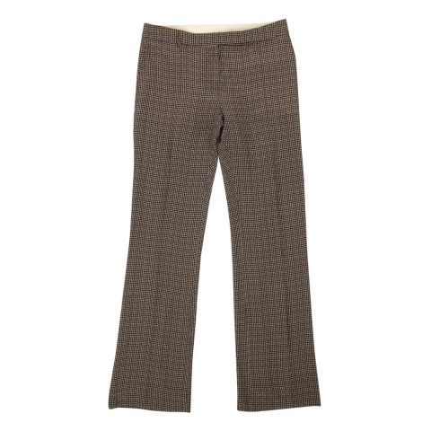 Davide Cenci Geometric Silk Pants – Brown