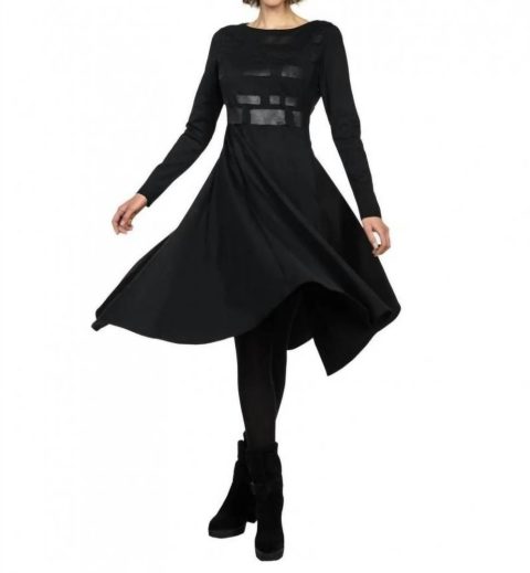 Briaded Dress In Black