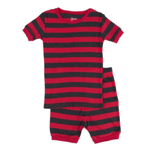 Kids Two Piece Cotton Short Pajamas Girls Striped
