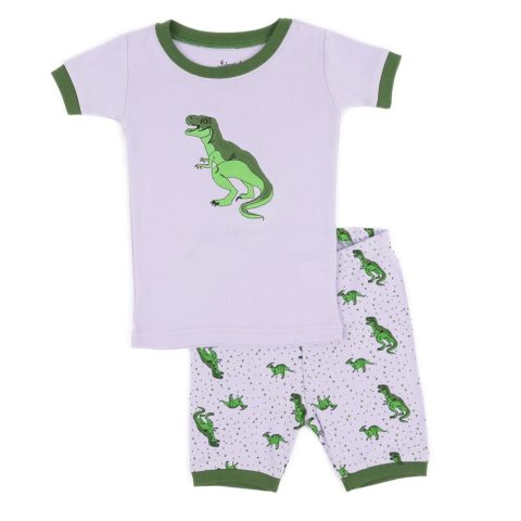 Kids Two Piece Cotton Short Pajamas Pink Trex