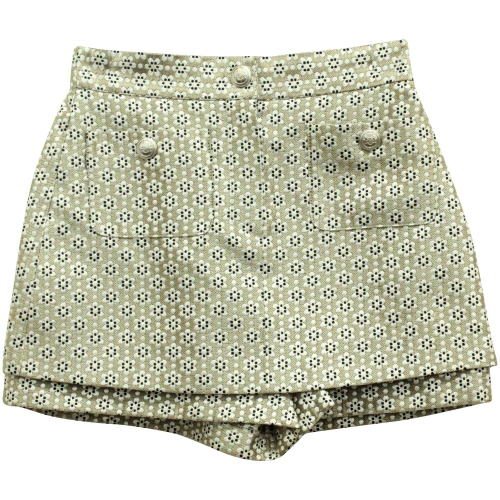 Maje Floral Printed Overlay Shorts in Multicolor Polyester 7764998094908