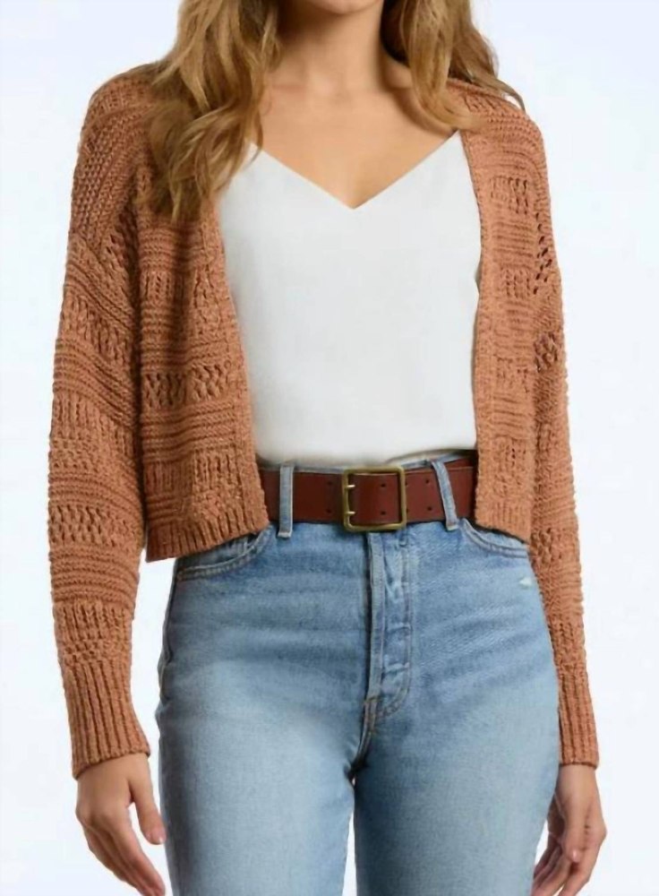 Andrea Crochet Cardigan In Walnut 7765001044028