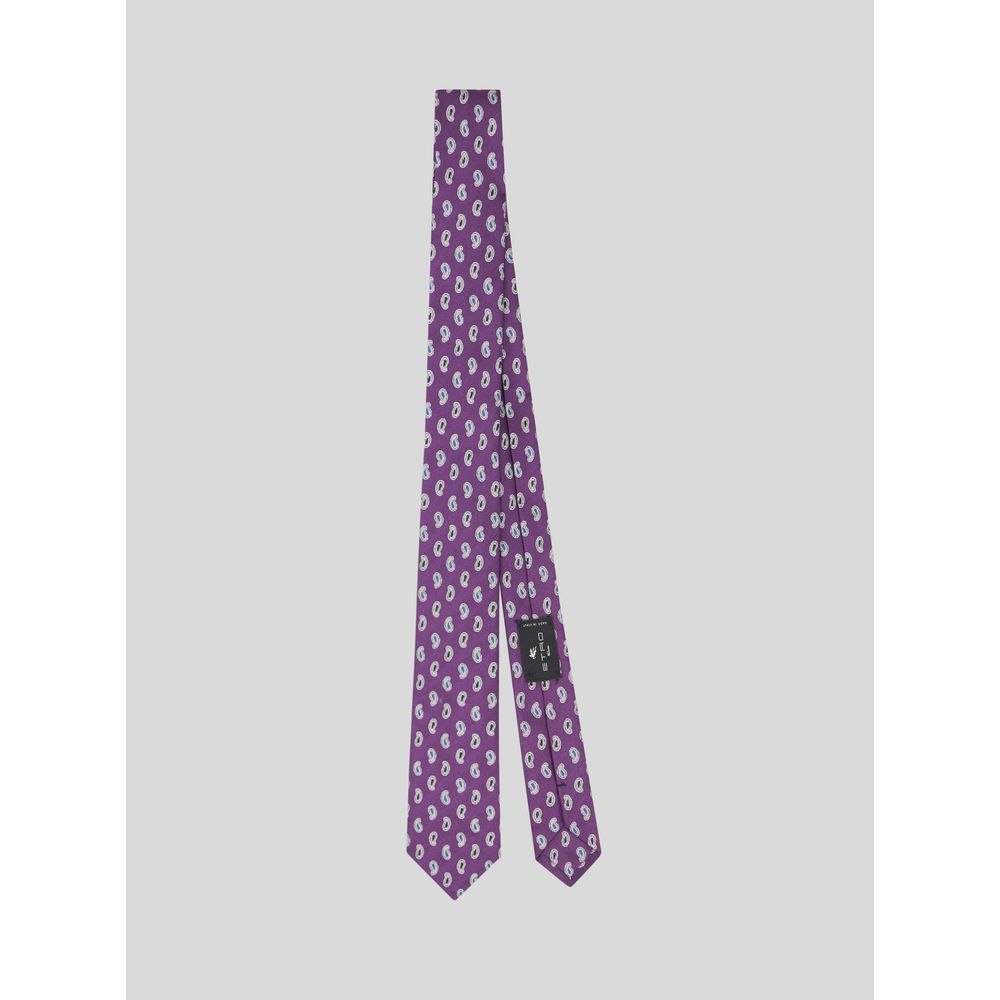 Micro Paisley Jacquard Silk Tie 7827447808060