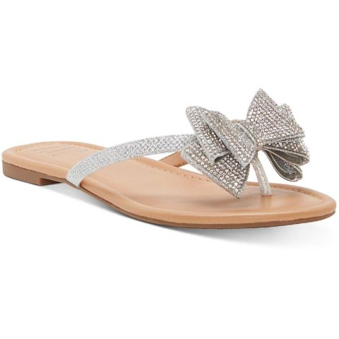 Mabae Bow Embellished Flat Sandals